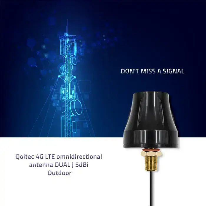Qoltec 4G LTE omnidirectional antenna DUAL | 5dBi | Outdoor Фото 3