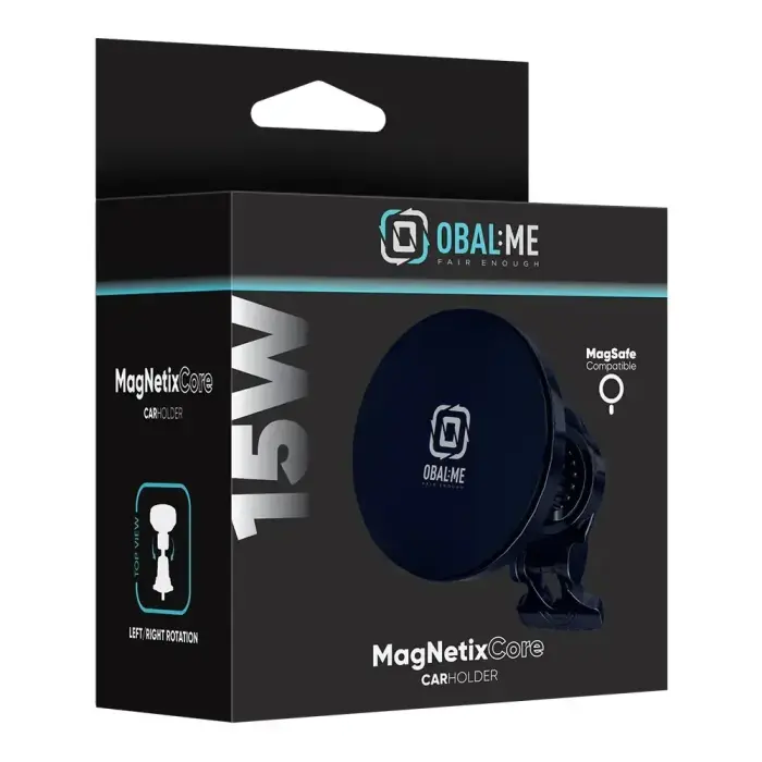 OBAL:ME MagNetix Core Wireless Car Charger Mount 15W Black Photo 5