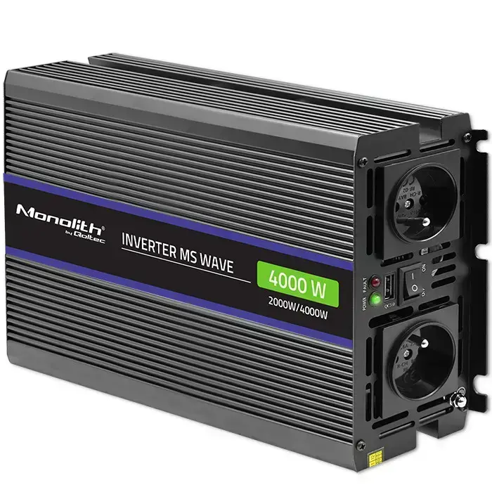 Qoltec Monolith voltage converter 4000 MS Wave |12V to 230V | 2000/4000W | USB Foto 11