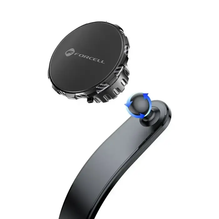 Magnetic car phone holder Forcell F-Grip MagFlex windshield / dashboard / air vent black Photo 2