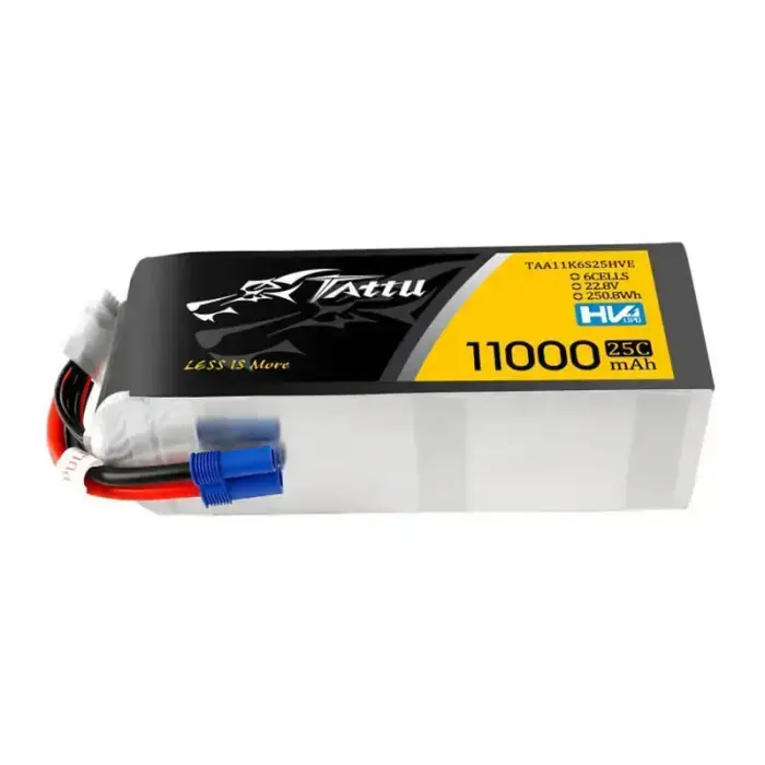 Tattu 11000MAH 22.8V HV 25C 6S1P Lipo Battery Pack with EC5 Plug Photo 2