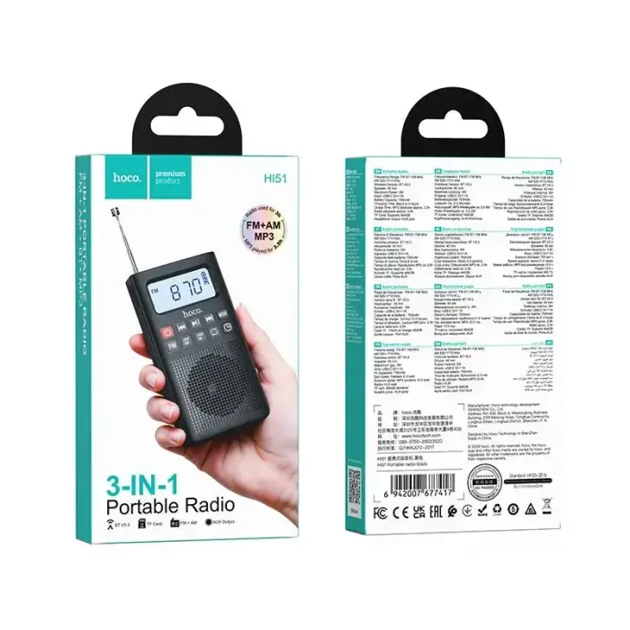 Portable radio Hoco HI51 black Photo 7