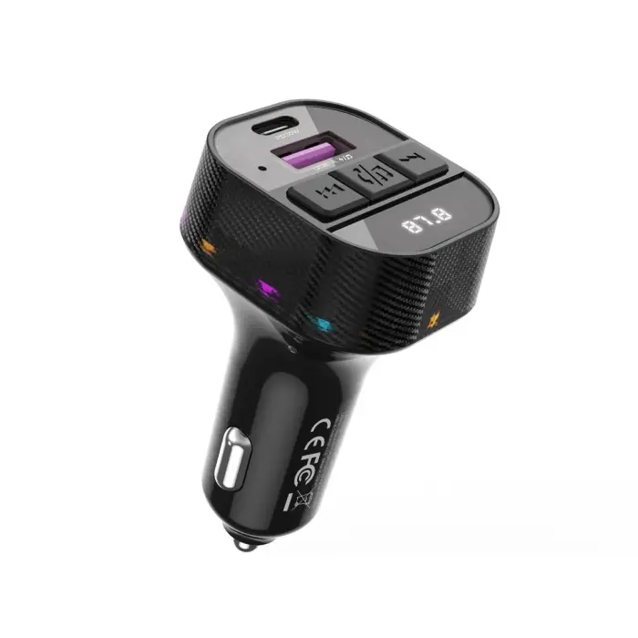 XO transmitter FM BCC17 Bluetooth MP3 car charger 30W black Foto 2