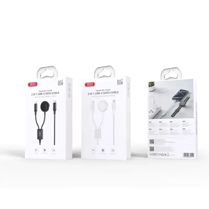 XO wireless inductive charger CX030 black for Apple Watch with cable USB-C -USB-C Foto 6