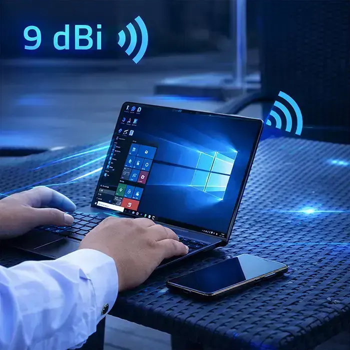Qoltec 4G 5G LTE antenna | 9dBi | directional | external | SMA | waterproof | 3m Foto 4
