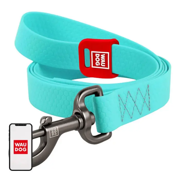 WAUDOG waterproof dog leash 20mm wide, 183 cm long blue Photo 3