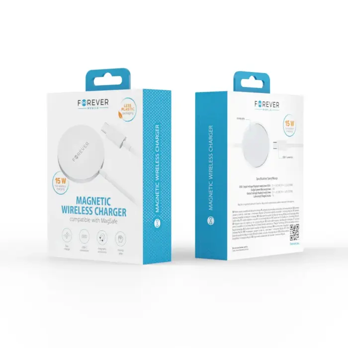 Forever MAWC-100 magnetic wireless charger 15W gray Фото 16