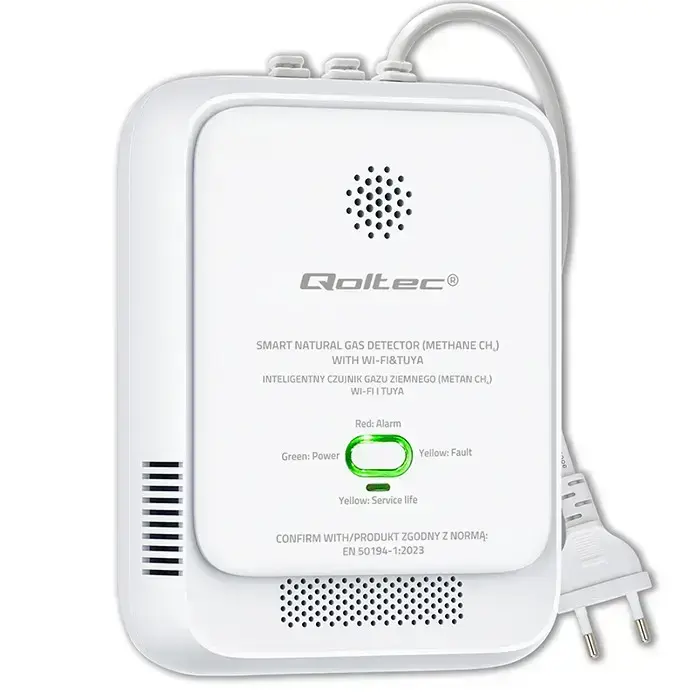 Qoltec Certified Natural Gas Leak Sensor | CH4 detector | NG | Tuya | Wi-Fi | 85dB alarm | LED  Photo 14