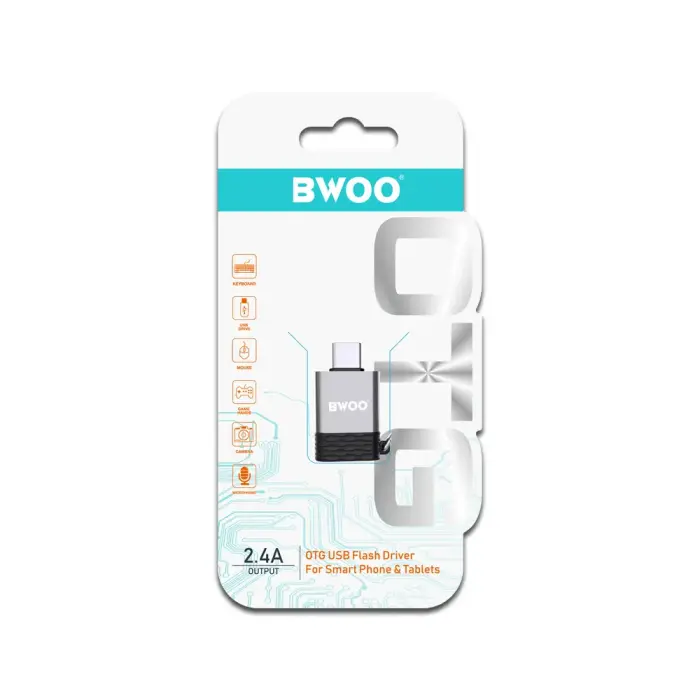 BWOO Adapter USB - USB-C Gray OTG BZ-35 Фото 3