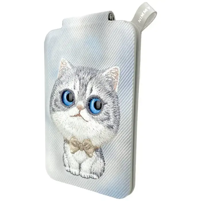 Magnetic phone wallet stand  Nimmy New Big-Eye Cute Pets 2.0 Cat grey Foto 2