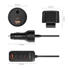 Orico ChargeClip 108W Car Charger 2x USB-A + 4x USB-C with Clip - Black Foto 2