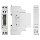 Qoltec Single-phase electronic energy meter | DIN rail | 230V | LCD | 1P | Slim Photo 3