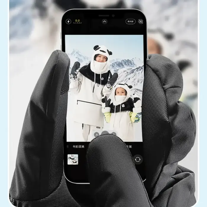 Qunature Full Length Ski Gloves Size M - Black Фото 3