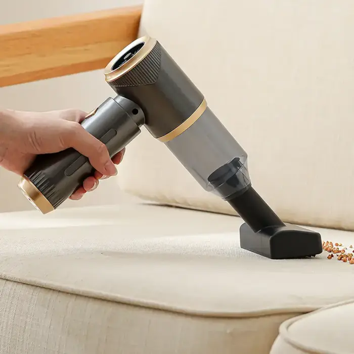 Mini Foldable Handheld Car Vacuum Cleaner with Blower Function - Black Foto 11