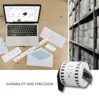 Qoltec Tape for BROTHER DK-22205 | 62mm x 30.48m | White / Black overprint | Roller with handle Photo 5