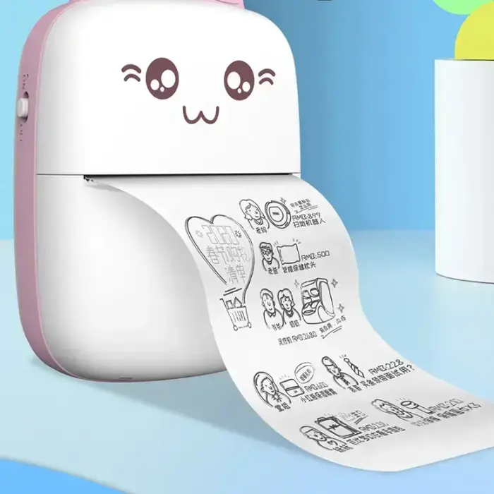 HURC9 Bluetooth Thermal Printer Mini Kitty with App - Pink Foto 3