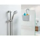 Подвесная многофункциональная полка для ванной 25x9x28см белая Фото 3