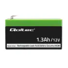 Qoltec AGM battery | 12V | 1.3Ah | Maintenance-free | Efficient| LongLife | for UPS, scale, cash register Фото 4