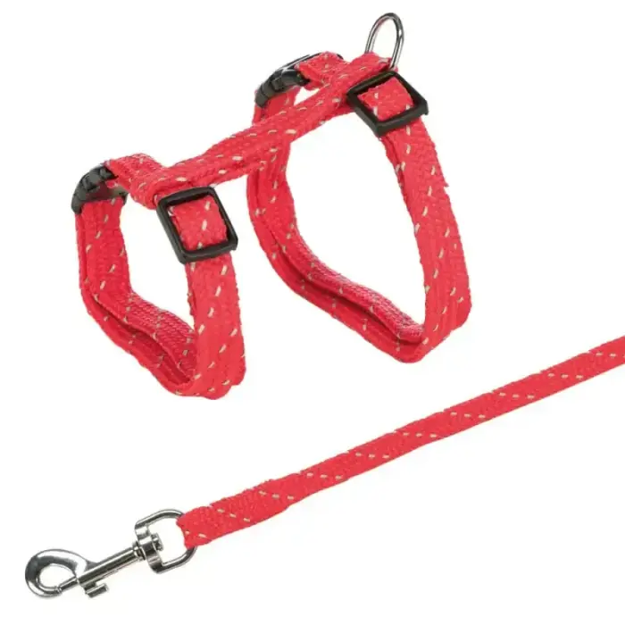 Krūšu siksna un pavada kaķiem - Trixie Cat Harness with Lead, 27-45cm/10mm, Lead 1.30m Foto 2