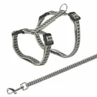 Krūšu siksna ar pavadu kaķiem - Trixie Harness with Lead, Reflecting 22/42cm/10mm, Lead 1.20m Photo 1
