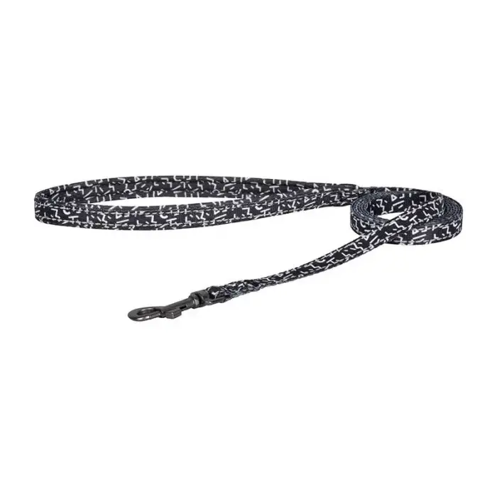Dogness walking set leash+harness for dog (black and white) Photo 3