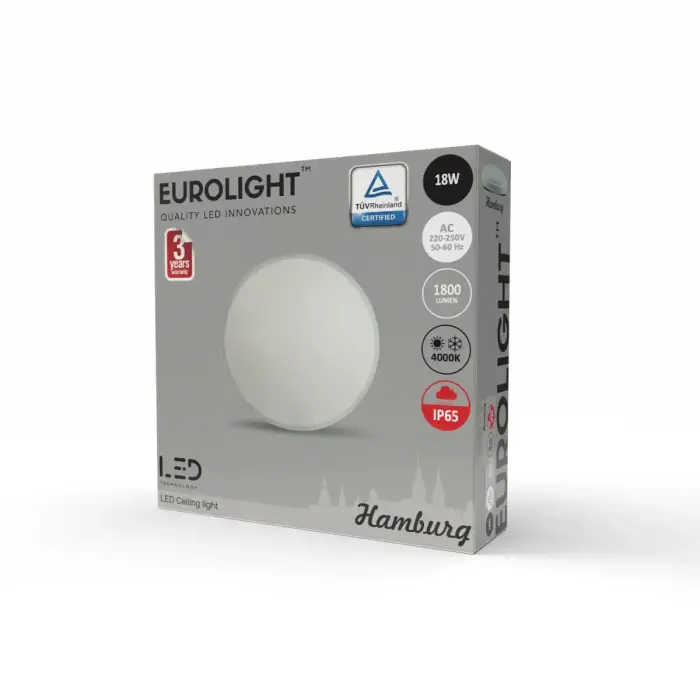 Hamburg LED šviestuvas 18W 4000K IP65 Eurolight Photo 2
