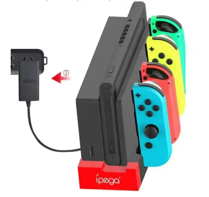 iPega 9186 Charger Dock pro N-Switch a Joy-con Black/Red Photo 5