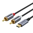 Ugreen USB Type C (male) - 2RCA (male) audio cable 1,5m gray (20193 CM451) Photo 1