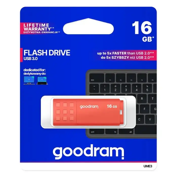 GOODRAM UME3 Pendrive - 16GB USB 3.0 ORANGE Foto 10