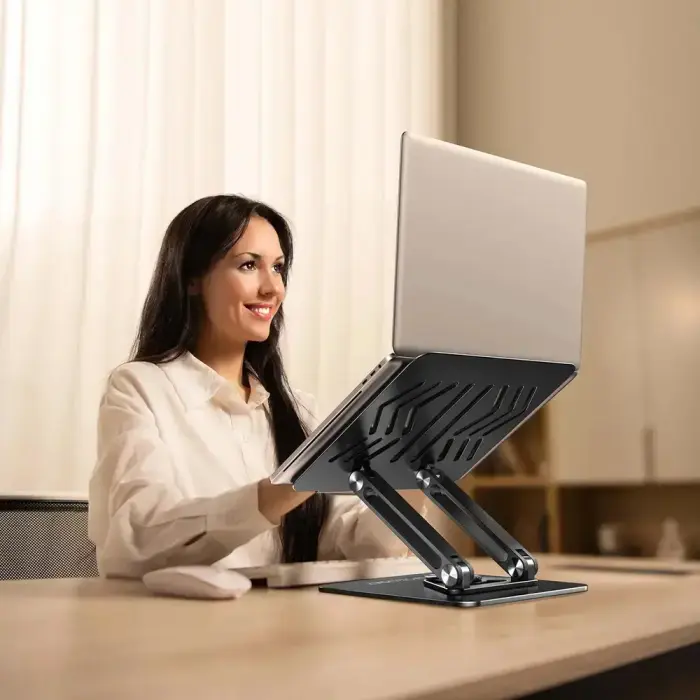 Wozinsky WRS-CPY84SB 360 Aluminum Laptop and Tablet Stand + Free Smartphone Stand - Black Фото 23