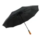 Automatic foldable umbrella with wood handle 10-ribs XXL 115 cm black Foto 1