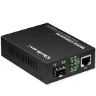Qoltec Bidirectional Ethernet SWITCH Media Converter 1x RJ45 1x SFP| 1000Mbps | 5V Фото 1