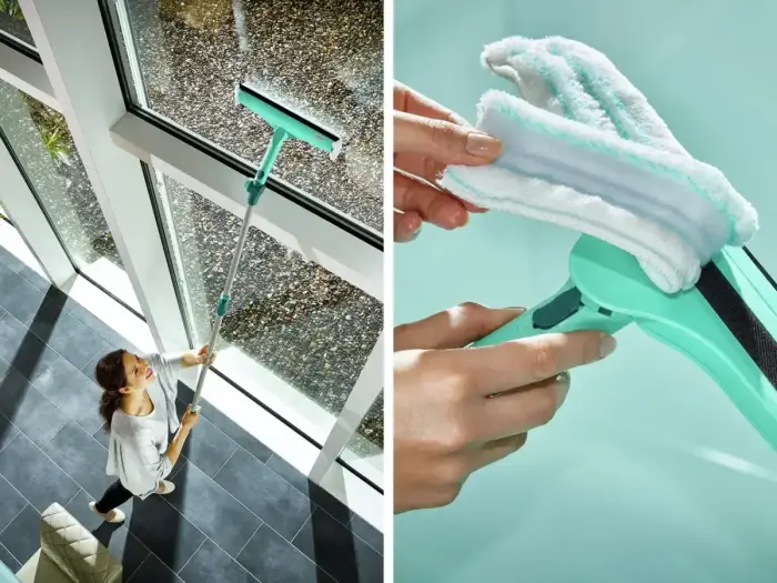 LEIFHEIT Logu birstes nomaināmā švamme Window & Frame Cleaner L micro duo Foto 3