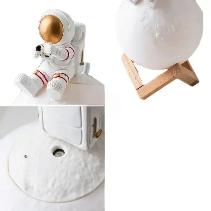 Moon table lamp / humidifier ASTRONAUT sitting Art Deco (model 5) AFSH Photo 2