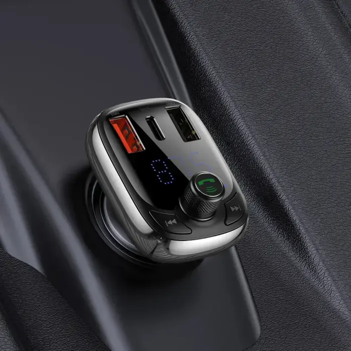 Bluetooth transmitter / car charger Baseus S-13 (Overseas Edition) - black Фото 10