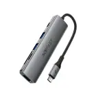 Acefast J18 USB Hub USB-C 6-in-1 HDMI 4K 60Hz PD90W Docking Station - Gray Фото 1
