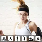 Elastic fabric headband for running fitness orange Фото 5
