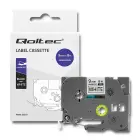 Qoltec Tape for BROTHER TZe-221 | 9mm x 8m | White / Black overprint Photo 1
