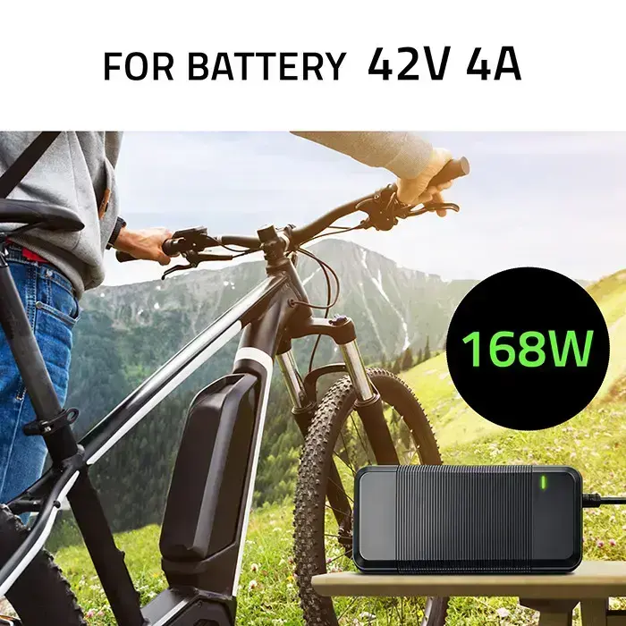 Qoltec Fast Charger for e-bike, electric scooter 36V | 42V | 4A | 5.5*2.1 + power cable Foto 2