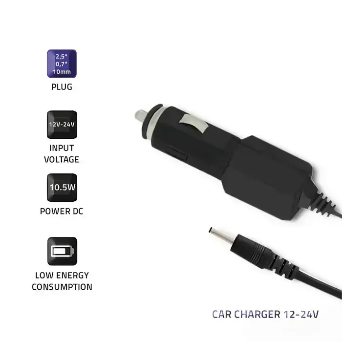 Qoltec Car charger 12-24V | 10.5W | 5V | 2.1A | 2.5x0.7 Фото 3