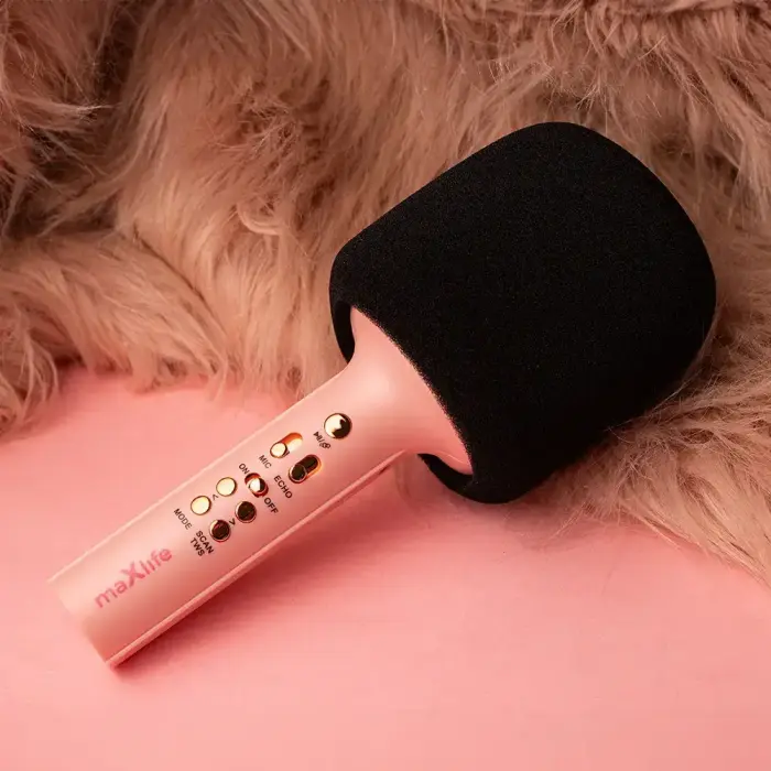 Maxlife Bluetooth microphone with speaker MXBM-600 pink Foto 6
