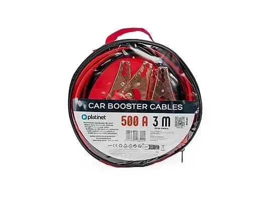 Platinet PCCA3 3m Jump Start Cables 500A Red Black Photo 2