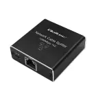 Qoltec Splitter mini SWITCH 1x2 port RJ45 | 1000Mbps | USB-C | Aluminium Photo 1
