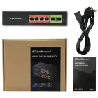 Qoltec FAST Ethernet PoE SWITCH | 4x RJ45 PoE | 2x RJ45 Uplink | 65W | 10/100 Mb/s Фото 11