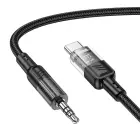 Cable AUX Jack 3,5 mm to USB C Hoco 1,2 m UPA27 black Photo 3