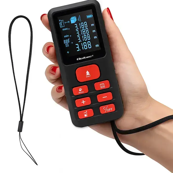 Qoltec Precise digital laser distance meter with an electronic level | LCD with backlight | 50m Фото 7