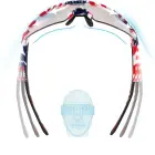 Rockbros Cycling Glasses Photochromic with UV Protection and Corrective Insert 14120008002 - USA Pattern - White Foto 3