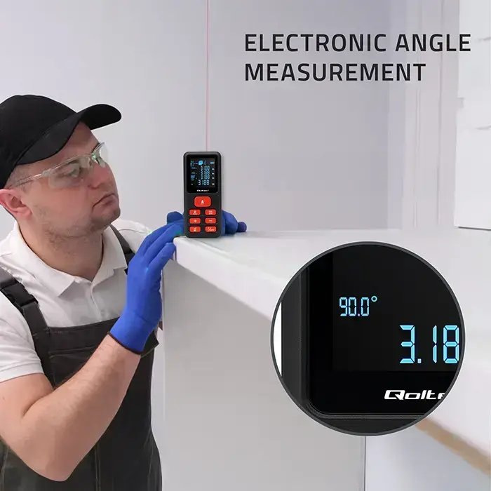 Qoltec Precise digital laser distance meter with an electronic level | LCD with backlight | 50m Фото 3
