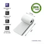 Qoltec Thermal roll 57 x 20 | 55g / m2 | 10 pcs. | BPA free Фото 2
