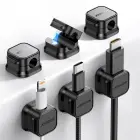 Joyroom JR-ZS368 magnetic cable organizer - black (6 pcs.) Фото 12